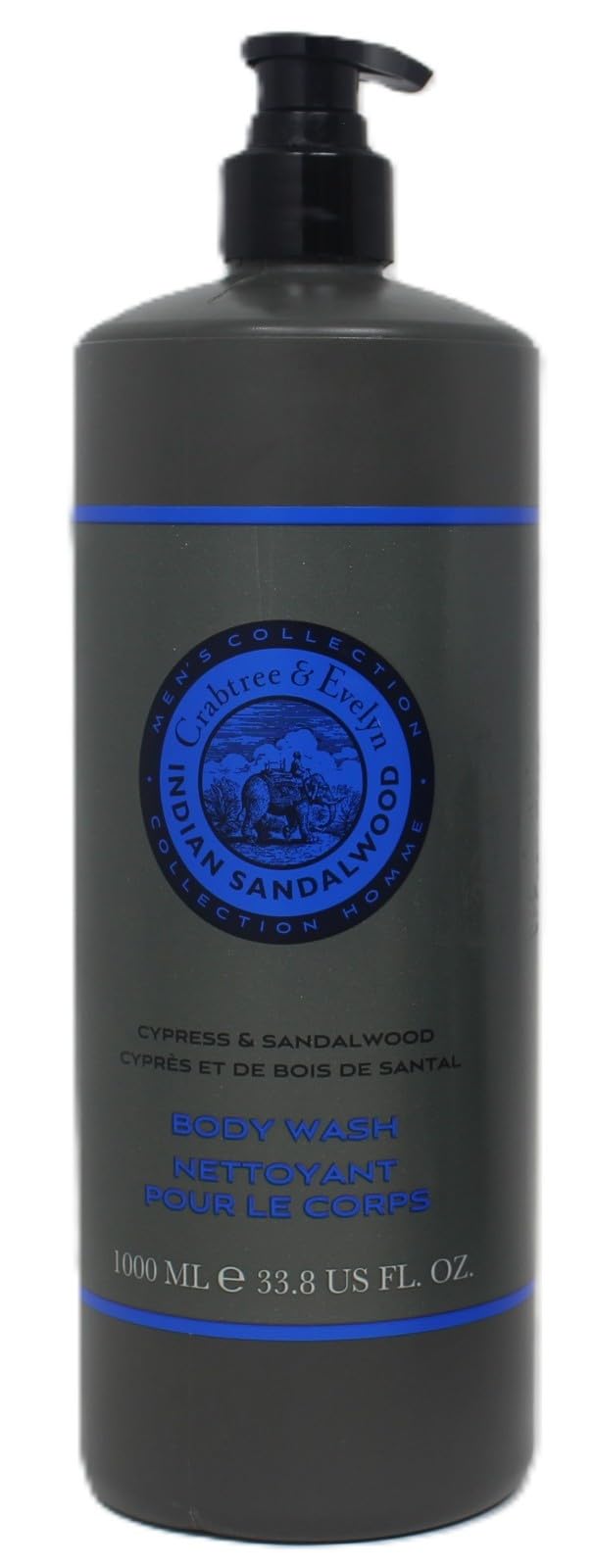 Crabtree & Evelyn INDIAN SANDALWOOD Body Wash 33.8 fl oz / 1000 mL Beauty & Personal Care Crabtree & Evelyn