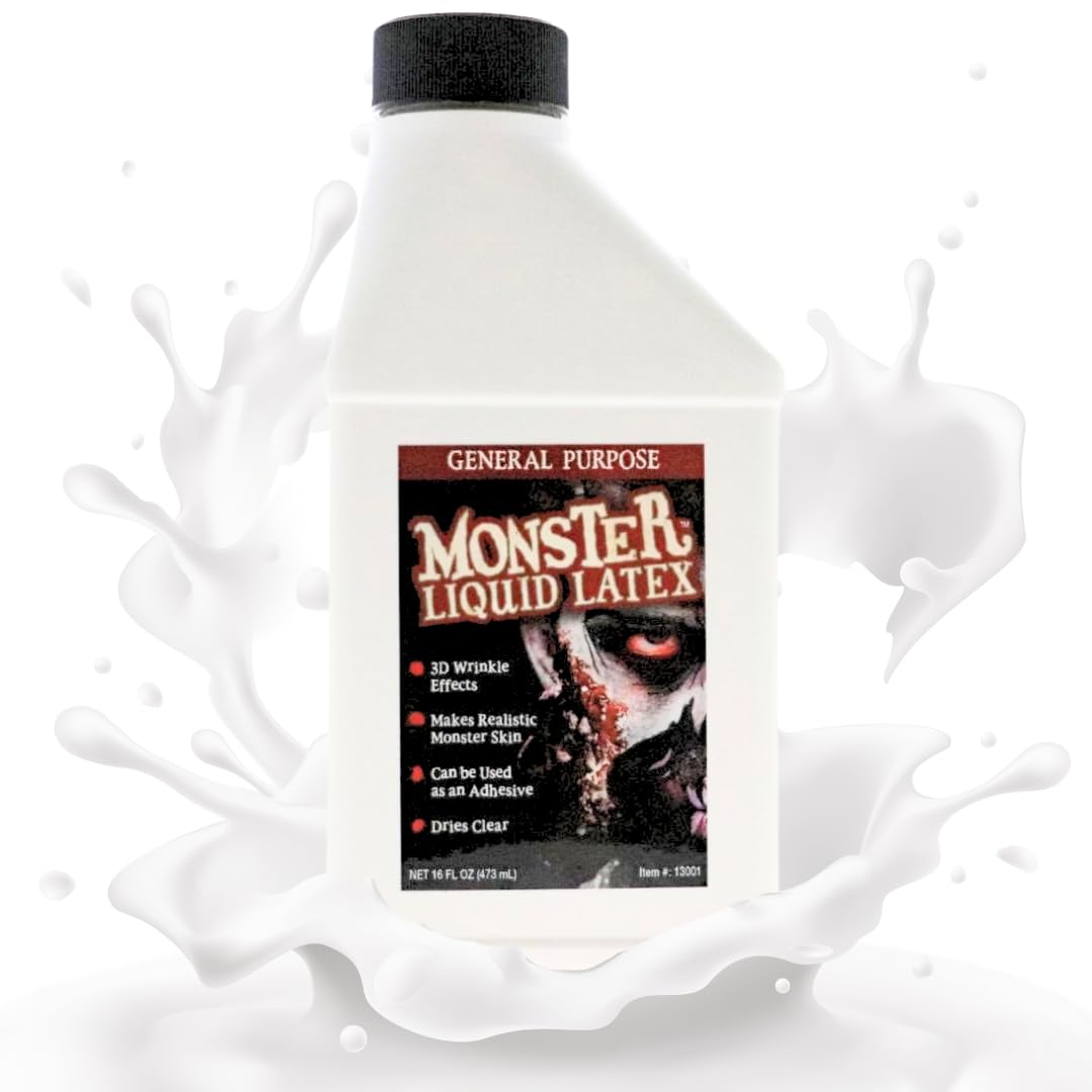 Monster Liquid Latex - Dries CLEAR - Creates Zombie Skin and FX
