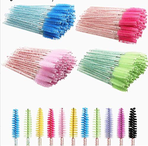 LASSKY 200Pcs Disposable Eyelash Mascara Brushes, Eye lash Brush, Mascara Wands, Spoolies for Eyelash Extensions, Lash Wand, Eyelash Extension Spoolie Beauty & Personal Care LASSKY