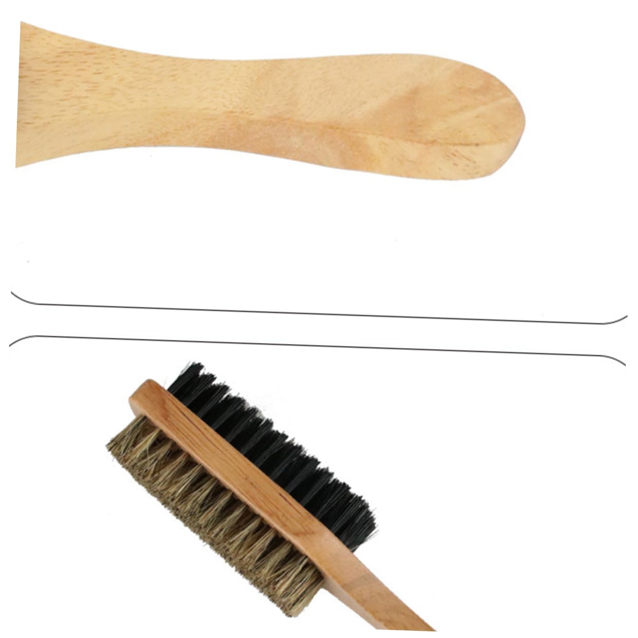Ipetboom 1pc Men's Dual-sided Beard Brush Handle Beard Grooming Tool for Cleaning and Straightening Portable Hairdressing Comb for Bearded Men Beauty and Personal Care Ipetboom