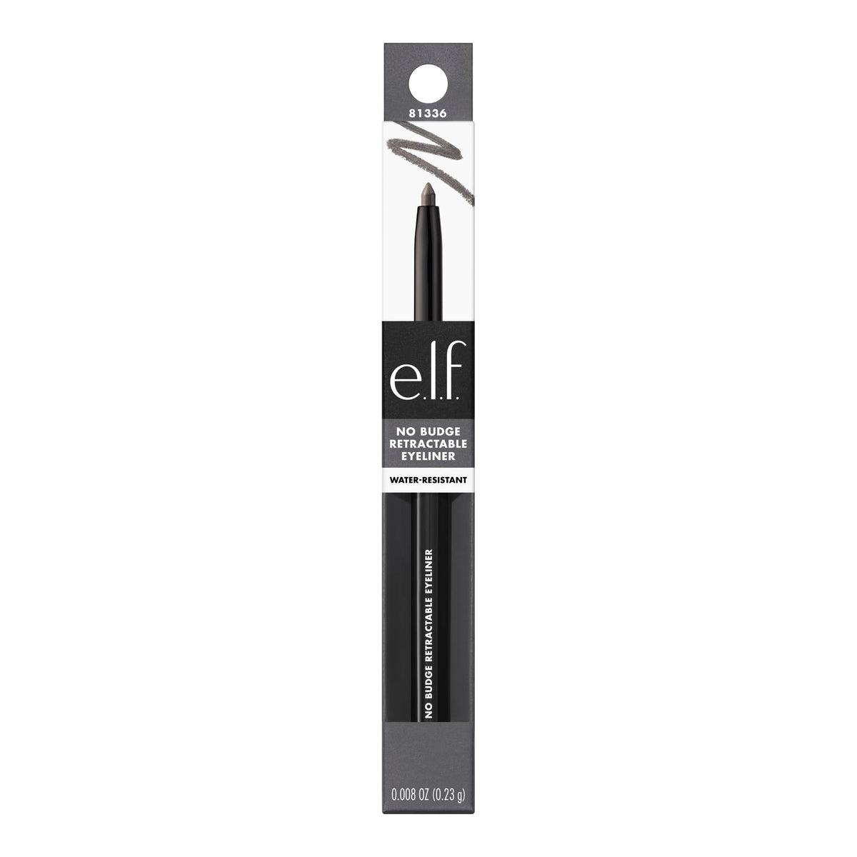 e.l.f. No Budge Retractable Eyeliner, Creamy, Ultra-Pigmented & Waterproof, Creates Bold & Defined Lines, Vegan & Cruelty-Free, Grey Beauty & Personal Care e.l.f.