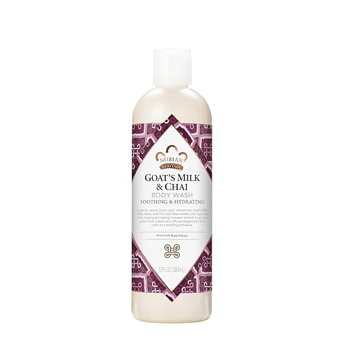 Nubian Heritage: Goat's Milk & Chai Body Wash, 13 Oz (3 Pack) Beauty & Personal Care Nubian Heritage