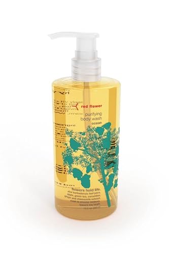 Red Flower Ocean Purifying Body Wash - Cleanse & Hydrate Botanical Shower Gel with Organic Fruit & Leaf Extracts for Hydrated, Radiant Skin (10 oz) Beauty & Personal Care Red Flower