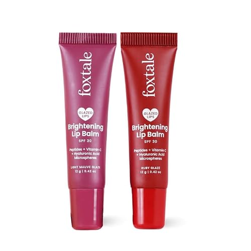 Foxtale SPF 30 Brightening Lip Balm for Dark Lips with Peptides & Vitamin C | Brightens Pigmented Lips | Hydrates Lips | SPF Lip Balm | Pack of 2 | Beauty & Personal Care FoxTale