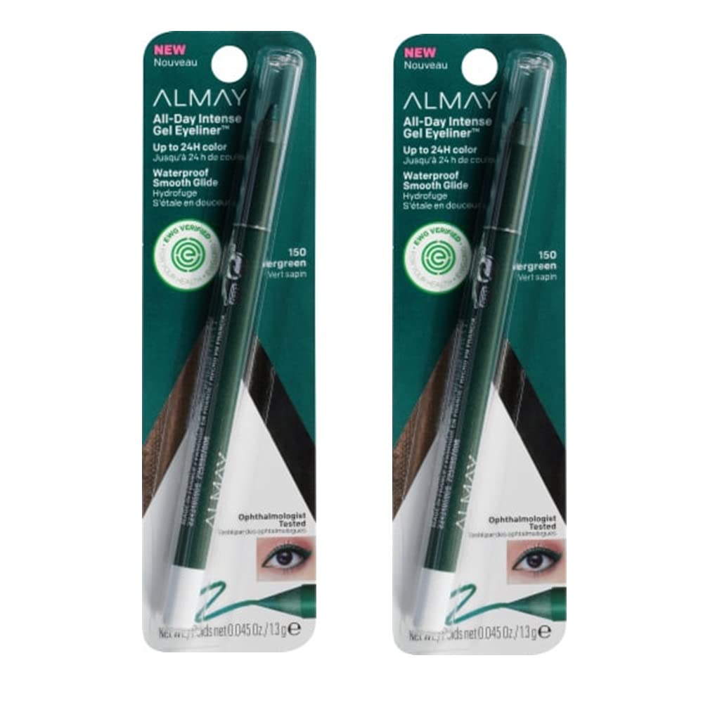Pack of 2 Almay All-Day Intense Gel Eyeliner, Evergreen 150 Beauty & Personal Care Almay