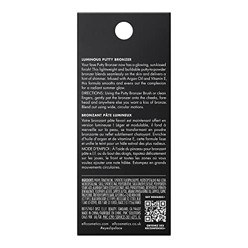 e.l.f. Luminous Putty Bronzer, Lightweight Putty-to-Powder Bronzer For A Radiant, Glowing Finish, Highly Pigmented, Vegan , Frequent Beauty & Personal Care e.l.f.