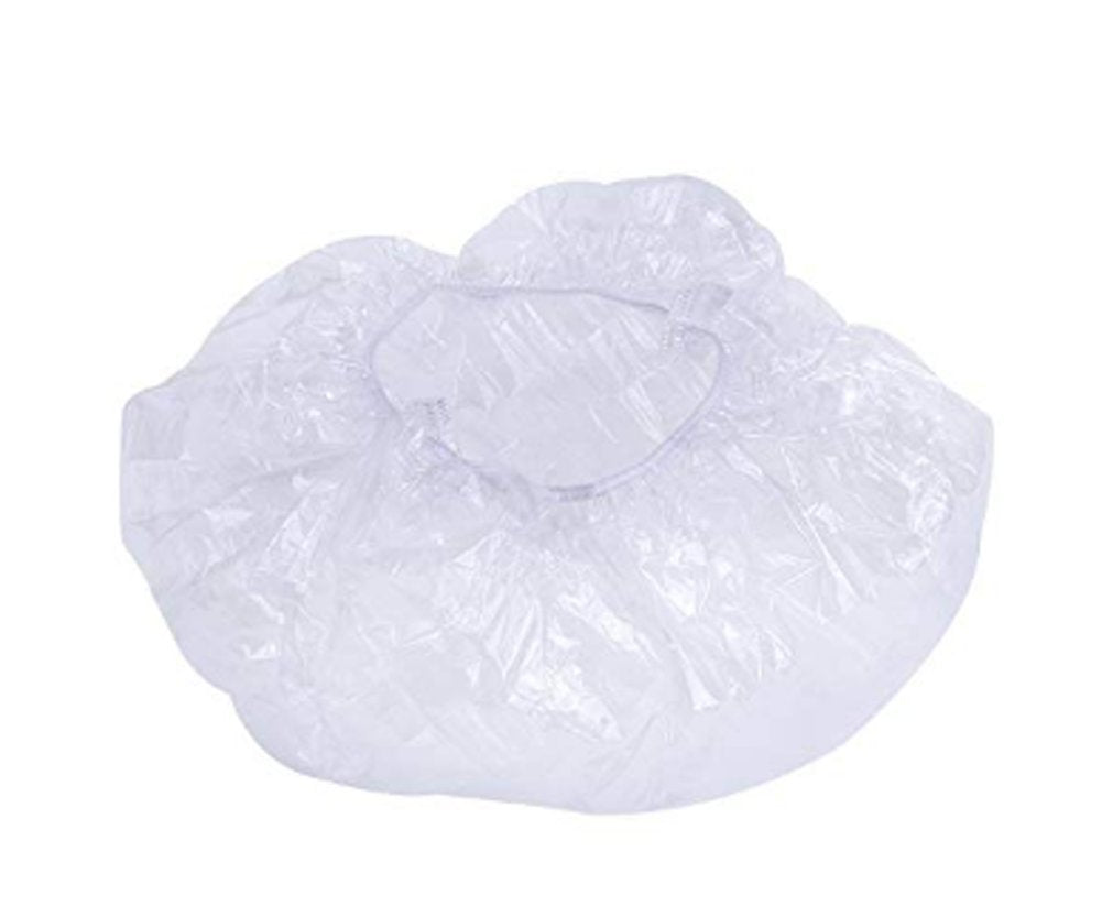 200 Pcs Disposable Plastic Shower Caps - Clear Shower Caps - Large Elastic Thick Bath Cap For Women Spa, Home Use, Hotel, Hair Salon and More Beauty and Personal Care Teensery
