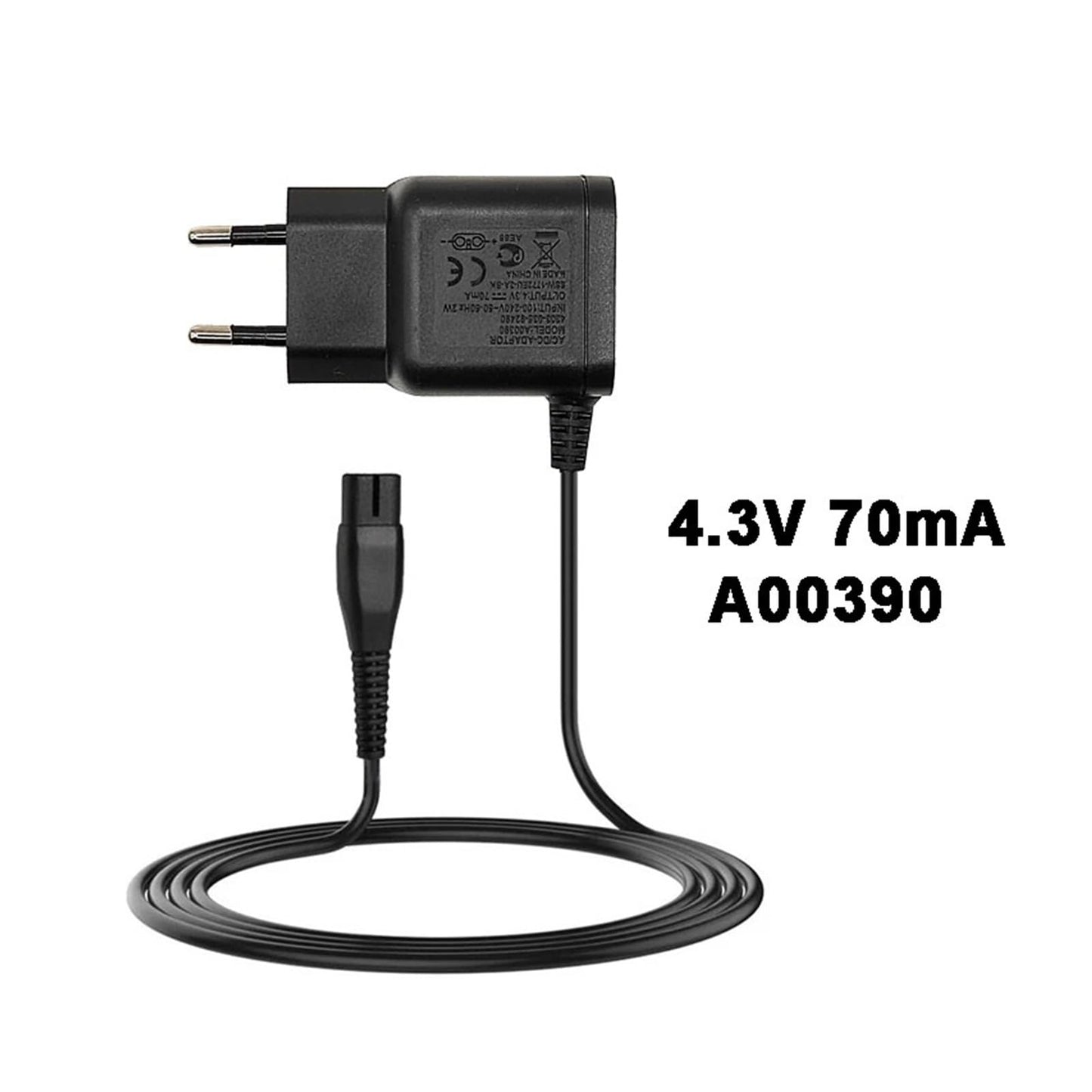 A00390 4.3V 70mA AC Power Adapter Charger?Compatible for Philips?Electric Shaver BT405/16 BT3206/14 QT4005 MG3710 MG3711 S300 S301 BG2030.(EU Plug) Beauty and Personal Care QCBYPMVBT