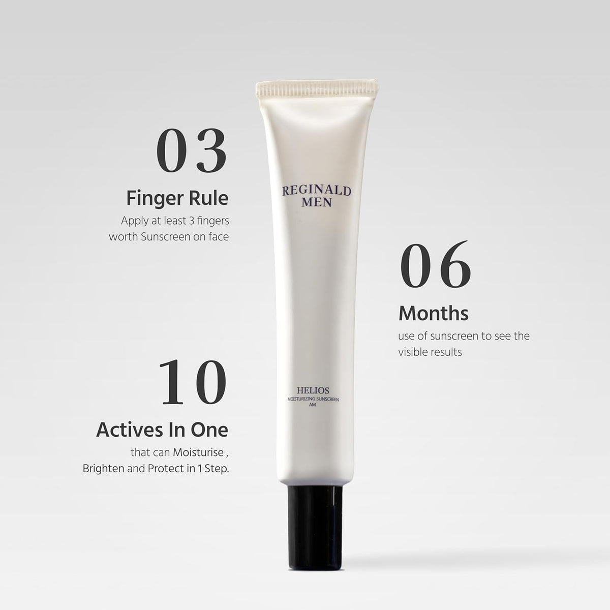 Reginald Men Helios Moisturizing Sunscreen AM Spf 50+ PA++++ (Pack of 3) Beauty & Personal Care Reginald Men