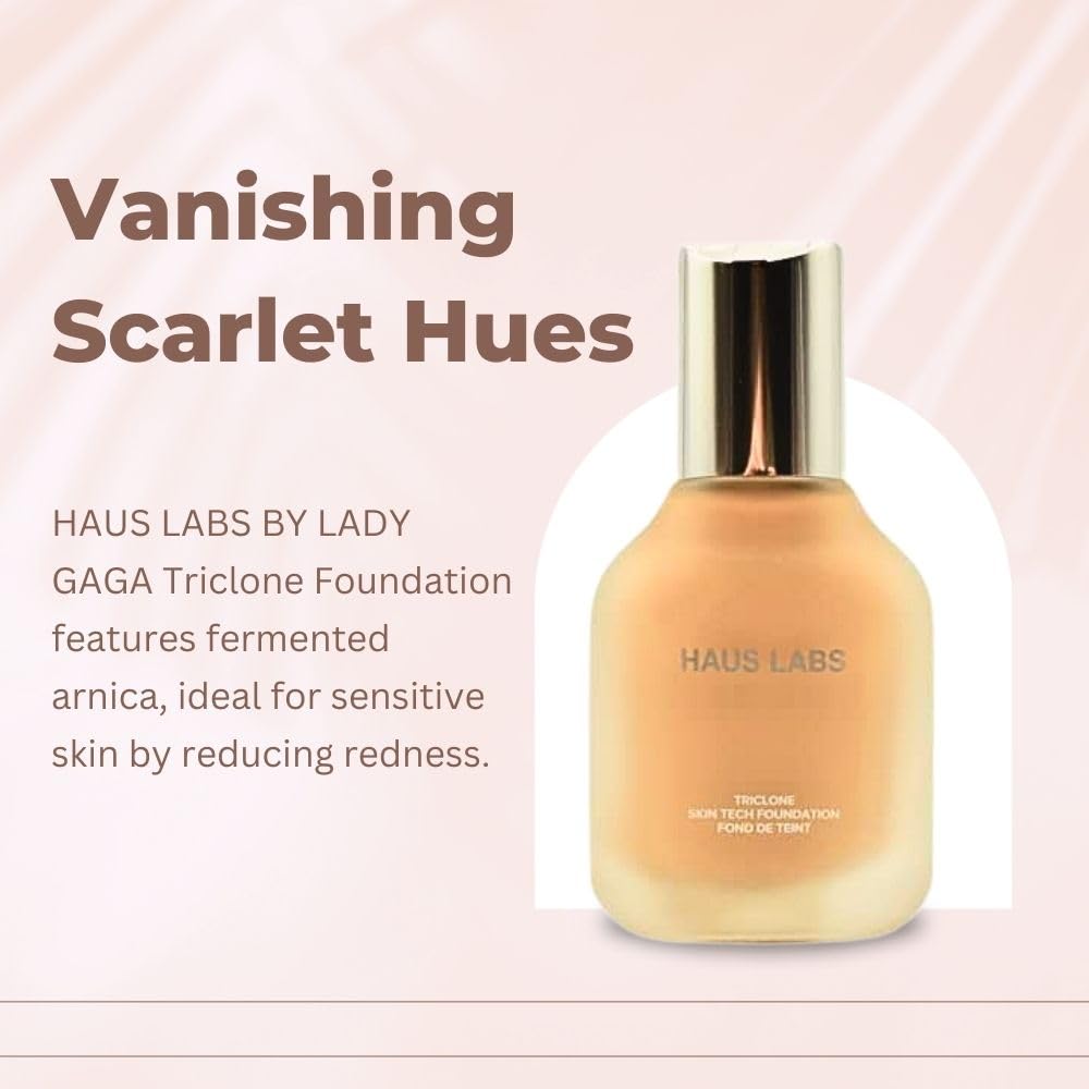 HAUS LABS BY LADY GAGA Triclone Skin Tech Medium Coverage Foundation with Fermented Arnica 190 Light Cool Beauty & Personal Care Haus Laboratories