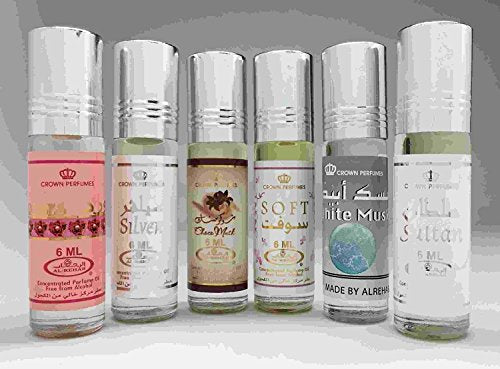 6 (Six) Al-Rehab 6ml Perfume Oils Best Sellers Set # 1: Soft, Sultan Al Oud, Red Rose, Choco Musk, Jasmin and White Musk Beauty & Personal Care Al-Rehab