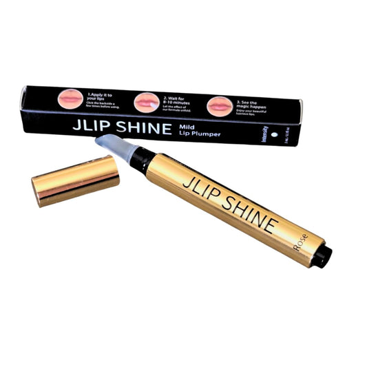 JLipShine Rose Lip Plumper Gloss - Hydrating Lip Plumping Oil with Hyaluronic Acid, Peptides & Vitamin E - Moisturizing High Shine Lip Gloss Treatment Beauty and Personal Care BIOTYFACEPRO SKINCARE