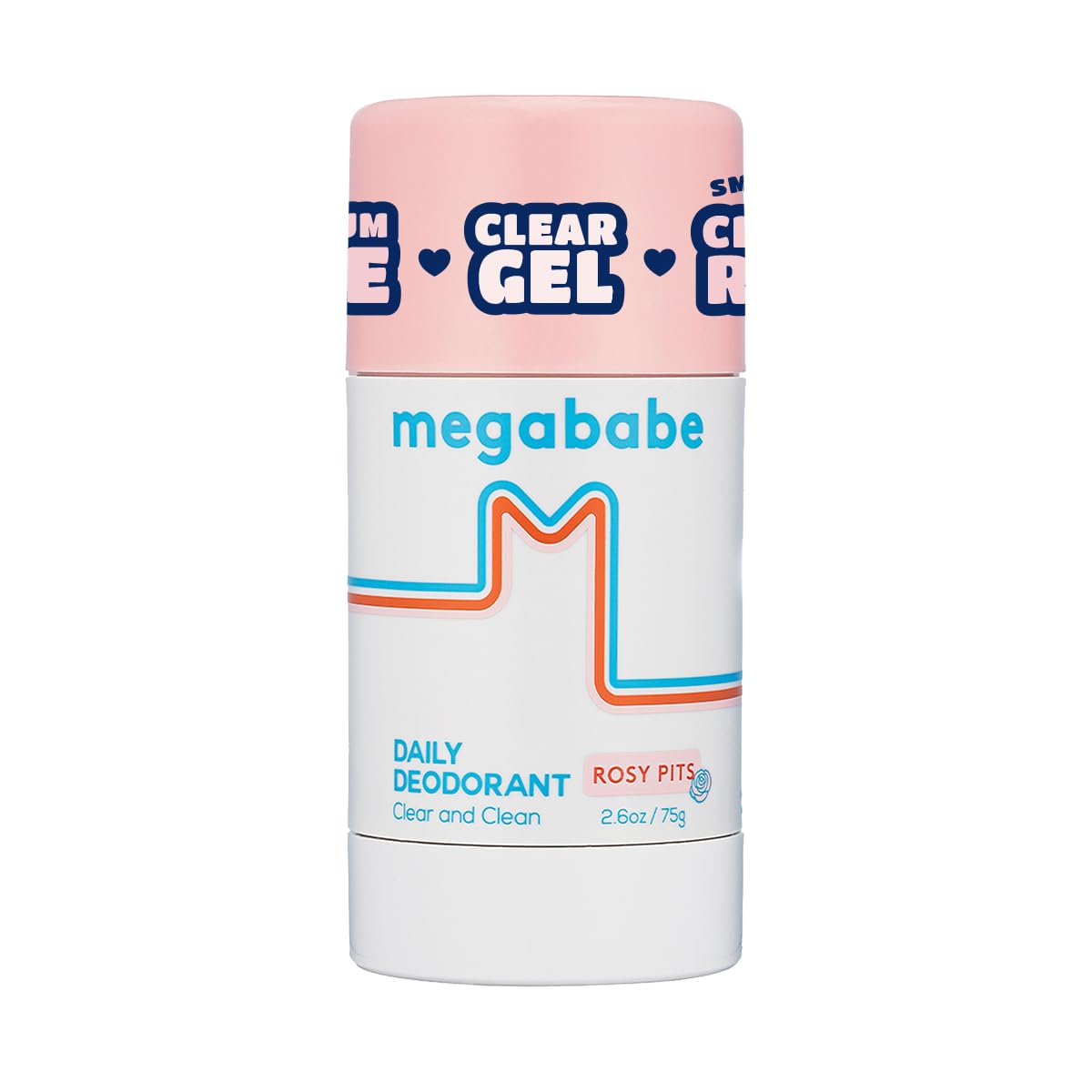 Megababe Daily Deodorant Rosy Pits - Summer and Hot Weather Essential - Aluminum-Free, Clear & Clean - 2.6 oz (Pack of 1) Beauty and Personal Care Megababe