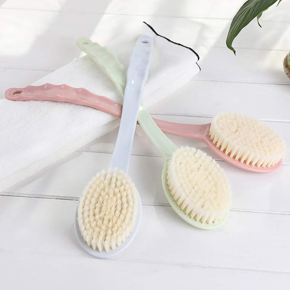 shlutesoy Bath Long Handle Bath Shower Brush Exfoliating Scrubber for Home Bathroom Green Beauty and Personal Care shlutesoy
