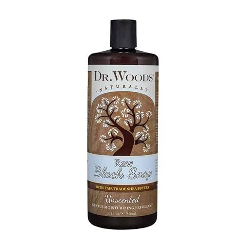 Dr.woods Dr Woods Liquid Raw Black Soap With Fair Trade Shea Butter, Unscented, 32 Oz Beauty & Personal Care Dr. Woods