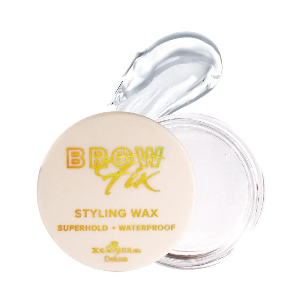 Italia Deluxe 1 x Brow Lift Fix Styling Wax Clear Eyebrow Shaping Wax Superhold Waterproof & Carrying Bag Beauty & Personal Care Italia Deluxe
