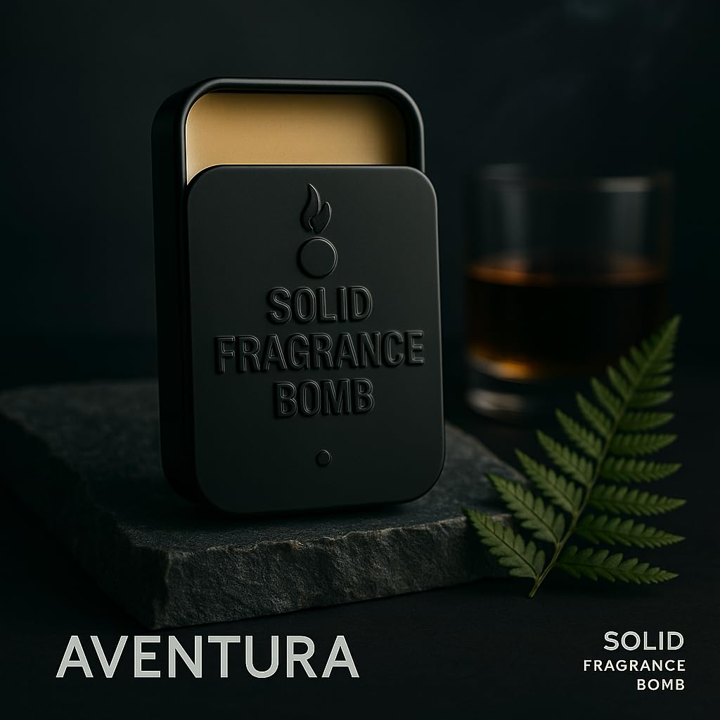 Solid Fragrance Bomb - Premium All-Natural Solid Cologne for Men & Women | Long-Lasting, TSA-Safe, Alcohol-Free, Halal, Handmade Travel Fragrance Balm Beauty & Personal Care Solid Fragrance Bomb