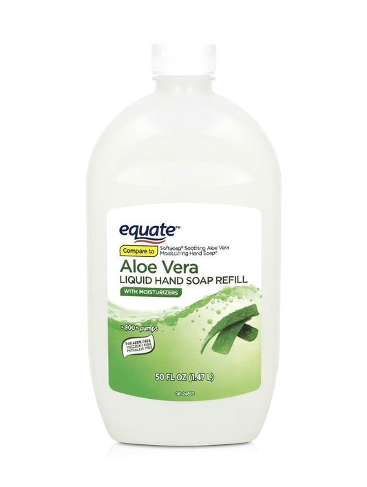Equate Aloe Vera Liquid Hand Soap Refill with Moisturizers, 50 FL OZ, 800 Pumps Beauty & Personal Care Equate