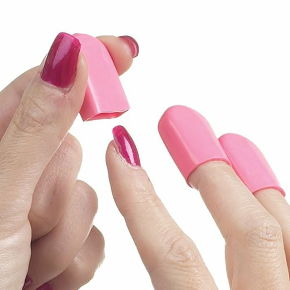 Nail Savers 10 Finger Tips, Pink, Nail Protection, UV/Tanning Beds, 1 Bag