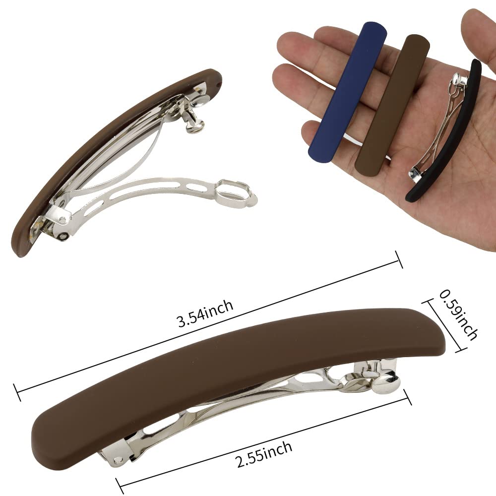 ATODEN Hair Claw Clips for Women - 3Pcs Matte Barrettes for Thin Fine Hair, 3.54" Flat Pins, French Clips for Short Medium Hair, Hair Accessories Beauty & Personal Care Atoden