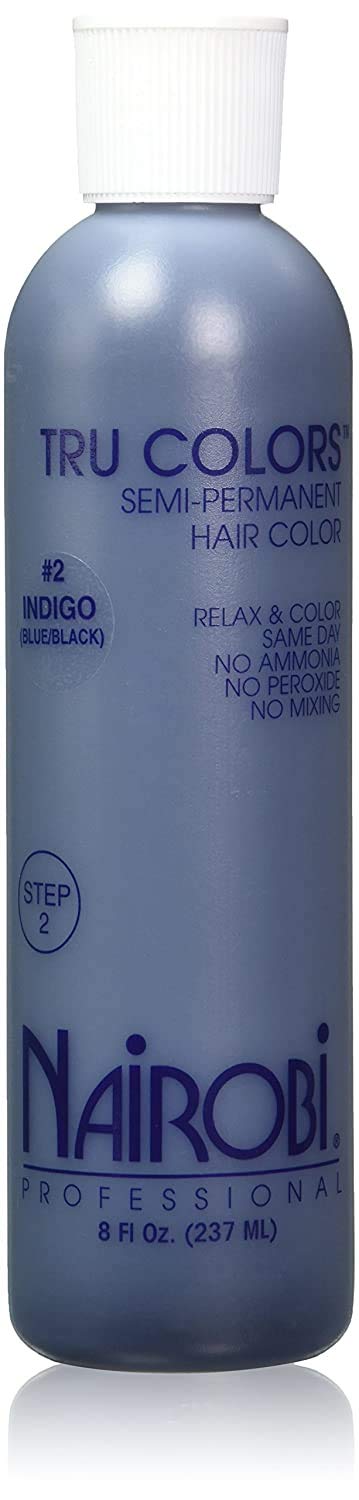 Nairobi Tru Colors Semi Permanent Hair Color No.2 Indigo (Blue/Black) for Unisex, 8 Ounce Beauty & Personal Care N'iceshop