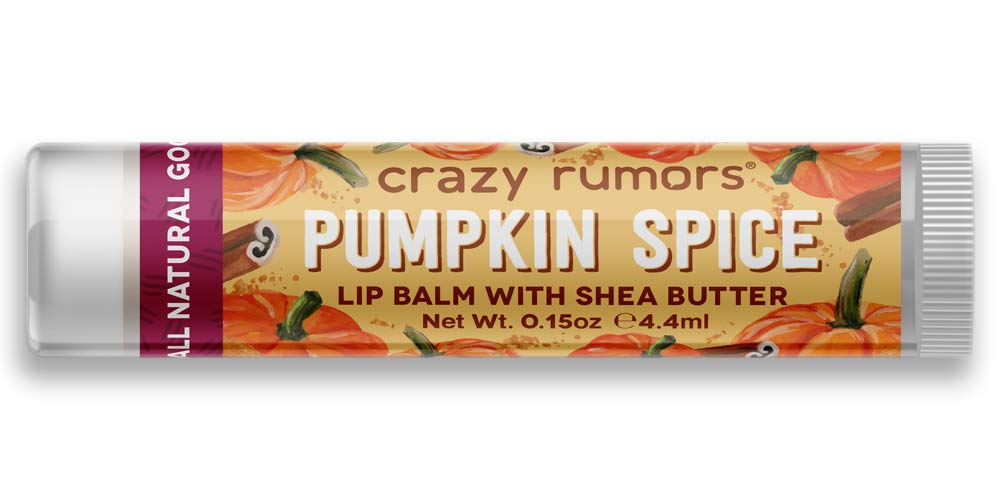 Crazy Rumors Pumpkin Spice Lip Balm. 100% Natural, Vegan, Plant-Based, Made in USA (1-Pack) Beauty and Personal Care Crazy Rumors