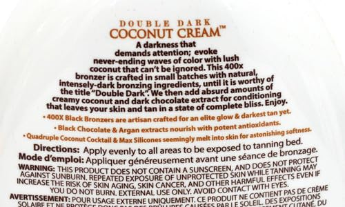 Black Chocolate Double Dark Coconut Cream 400X 13.5oz Beauty & Personal Care Brown Sugar