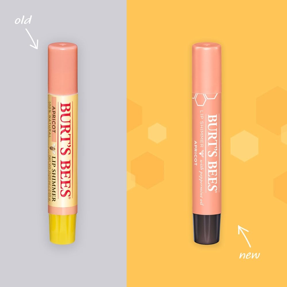 Burt's Bees Lip Balm, Moisturizing Lip Shimmer for Women, for All Day Hydration, with Vitamin E & Coconut Oil, 100% Natural, Apricot, 0.09 Ounce Beauty and Personal Care Burt's Bees