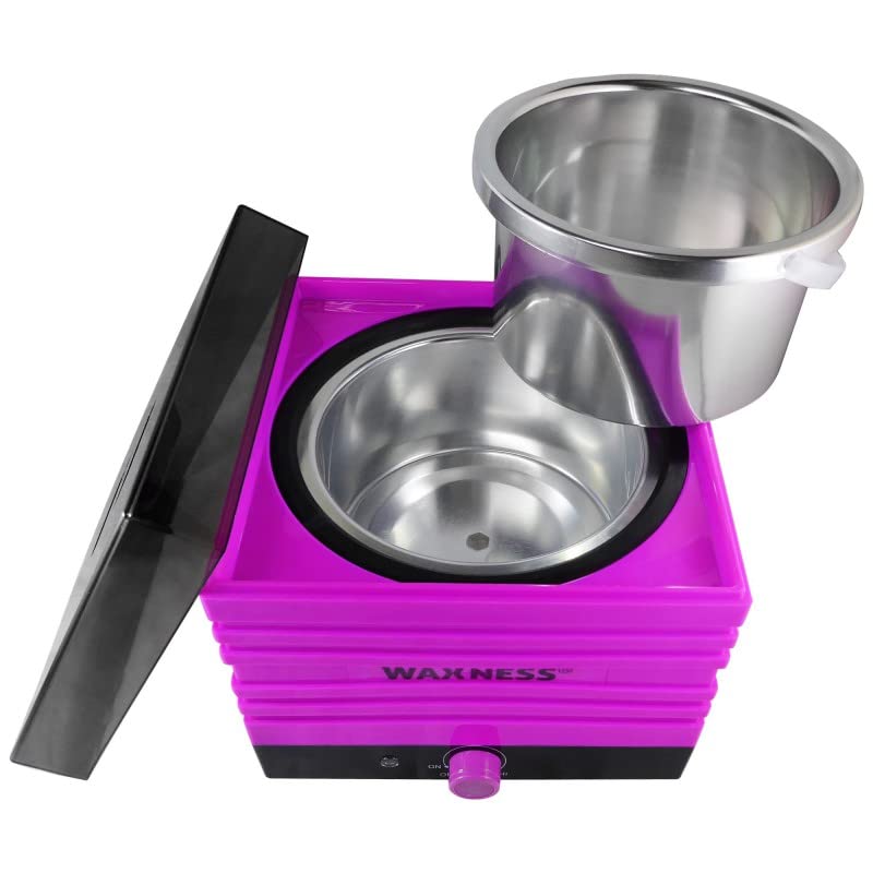 Waxness W-CUBE Professional Wax Heater - Pink, 1 lb Capacity, Adjustable temperature, 100W, for Professional Use Beauty and Personal Care Waxness