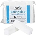 ForPro Professional Collection Buffing Block, Super White, 180/240 Grit, Four-Sided Manicure and Pedicure Nail Buffer, 3.75" L x 1" W x 1" H, 20-Count Beauty & Personal Care ForPro Professional Collection