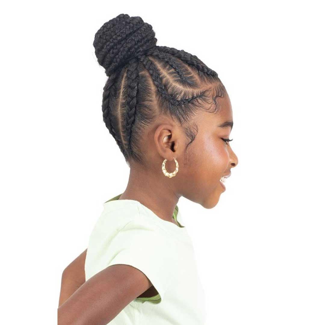 Shake N Go Freetress Synthetic 3X Kids Pre-Stretched Braids 28" (Color:1B OFF BLACK)