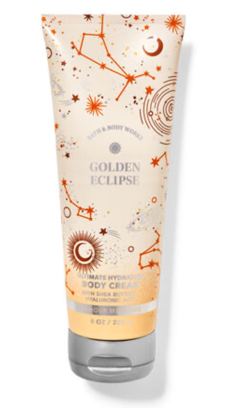 Bath & Body Works - 3 Piece Bundle - Spray - Body Cream - Shower Gel - Full Size and Bag HELLO GORGEOUS (Golden Eclipse) Beauty and Personal Care White Barn