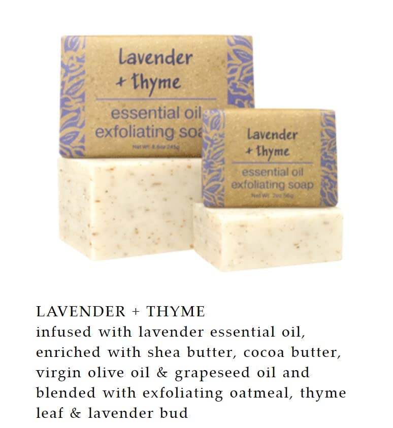 Greenwich Bay Trading Co, Lavender and Thyme Essential Oil Exfoliating Bath Bar Soap, Set of 2, 8.6 Ounces Each Beauty & Personal Care Greenwich Bay Trading Company