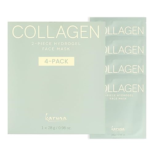 Karuna Skin - COLLAGEN Face Mask Sheets, Hydrogel 2-Piece Facial Mask, Age-Defying, Hydrating, Rejuvenating & Moisturizing Skin Care Essential That Beauty & Personal Care Karuna