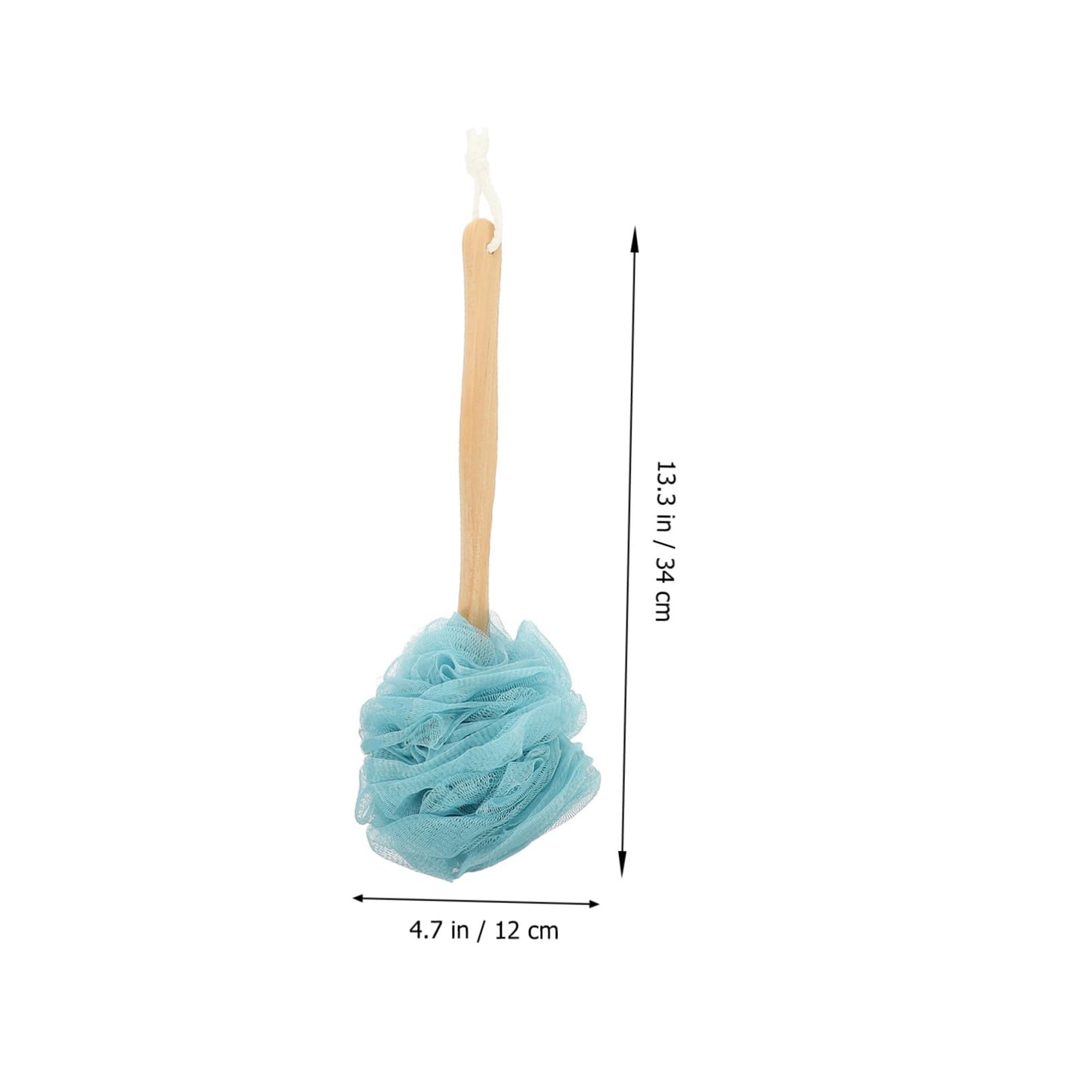 PartyKindom 4pcs Nylon Shower Body Brush Wooden Handle Exfoliating Bath Scrubber for Back Cleaning Gray Green White Beauty and Personal Care PartyKindom