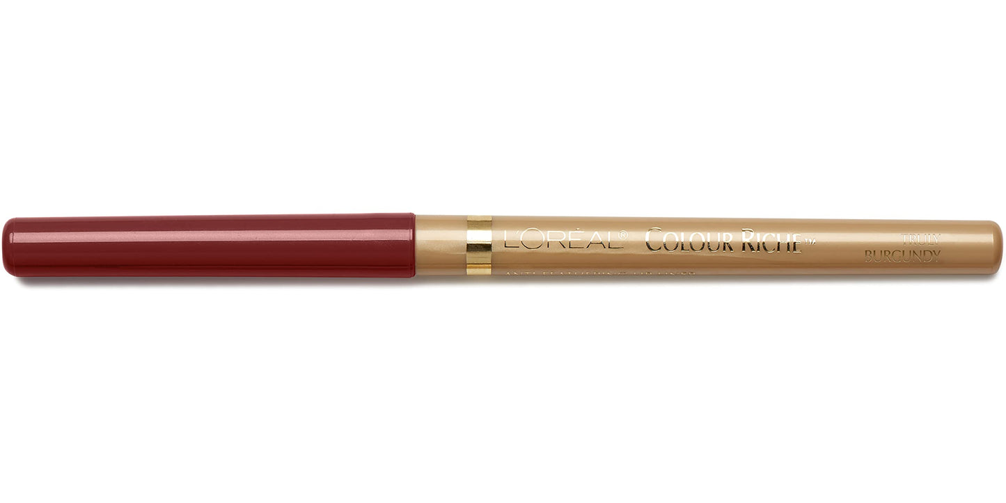 L'Oréal Paris Colour Riche Lip Liner, Truly Burgundy, 0.007 oz. Beauty & Personal Care L'Oreal Paris