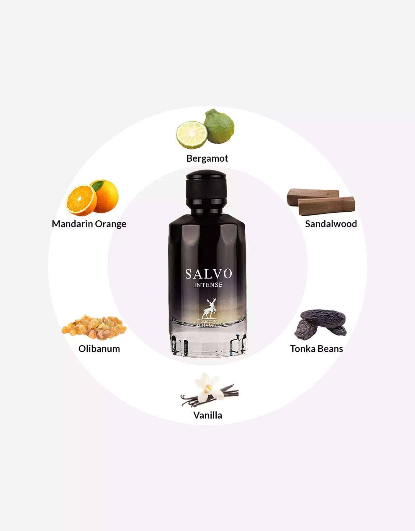 Salvo Intense by Maison Alhambra for Men - 3.4 oz EDP Spray Beauty & Personal Care Maison Alhambra