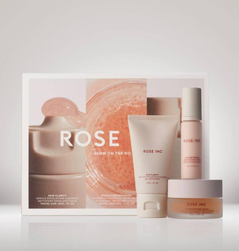 Rose Inc Glow On The Go Set - Travel size skincare for a glowing complexion Beauty & Personal Care Rose Inc