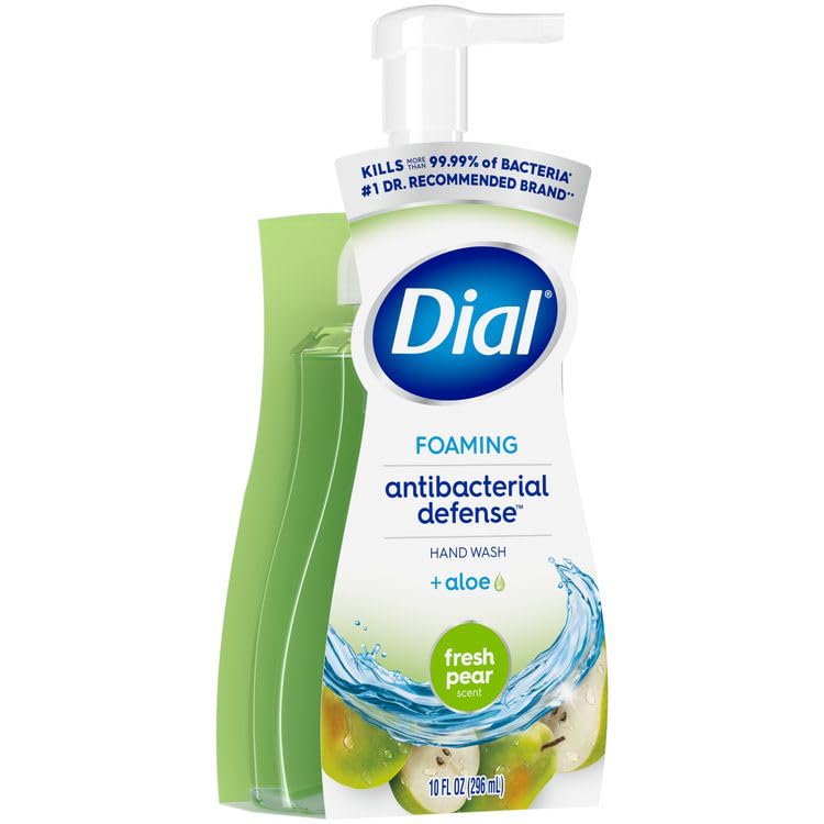 Antibacterial Foaming Hand Wash, Fresh Pear Scent, 10 oz, 8/Carton Beauty & Personal Care Dial Professional