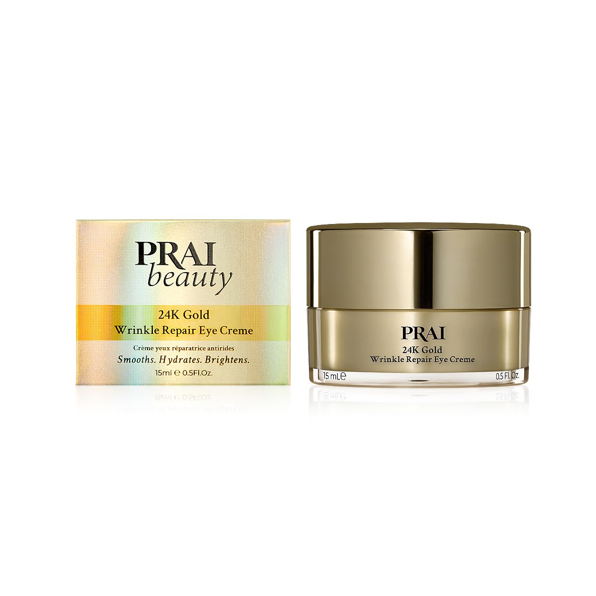 PRAI Beauty 24K Gold Wrinkle Repair Eye Creme - Anti-Aging and Anti-Wrinkle Eye Cream - Infused with Hyaluronic Acid and Real 24K Gold, 0.5 Oz Beauty & Personal Care PRAI