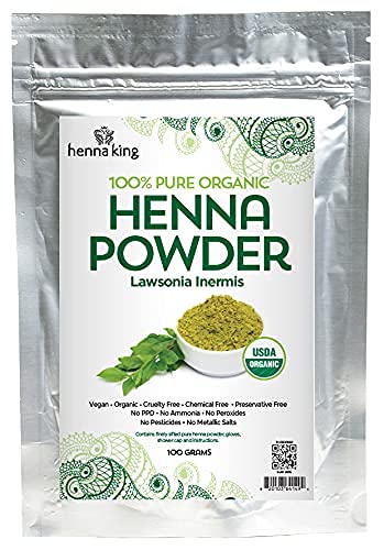 100% All Natural Henna Powder for Temporary Tattoos, Hair Dye & Beard Dye Organic, Herbal & Vegan Chemical & Cruelty Free 100 gram Beauty & Personal Care Discovery Naturals