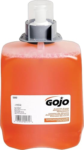 GOJO 5262-02 2000 mL Luxury Foam Antibacterial Handwash, FMX-20 Refill (Case of 2) Beauty & Personal Care GOJO