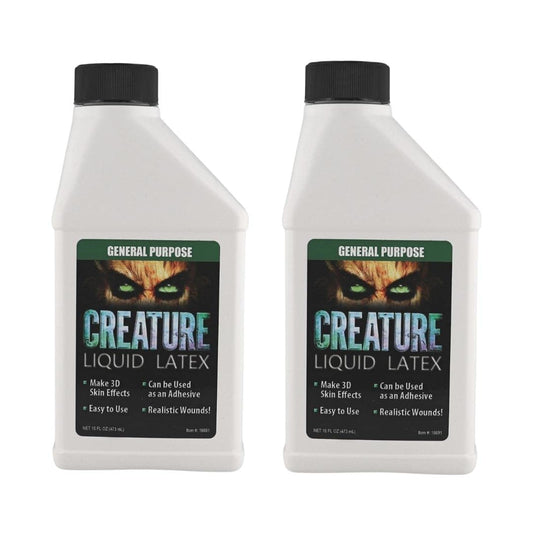 Creature Liquid Latex 2 Pack - CLEAR - General Purpose Professional Special Effects, for Halloween Vampire, Monster, Zombie Makeup and Dress up Beauty & Personal Care Liquid Latex Fashions