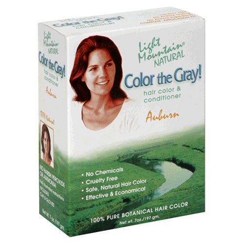 Light Mountain Natural Color The Gray! Hair Color & Conditioner, Auburn, 7 oz (197 g) (Pack of 2) Beauty & Personal Care LIGHT MOUNTAIN