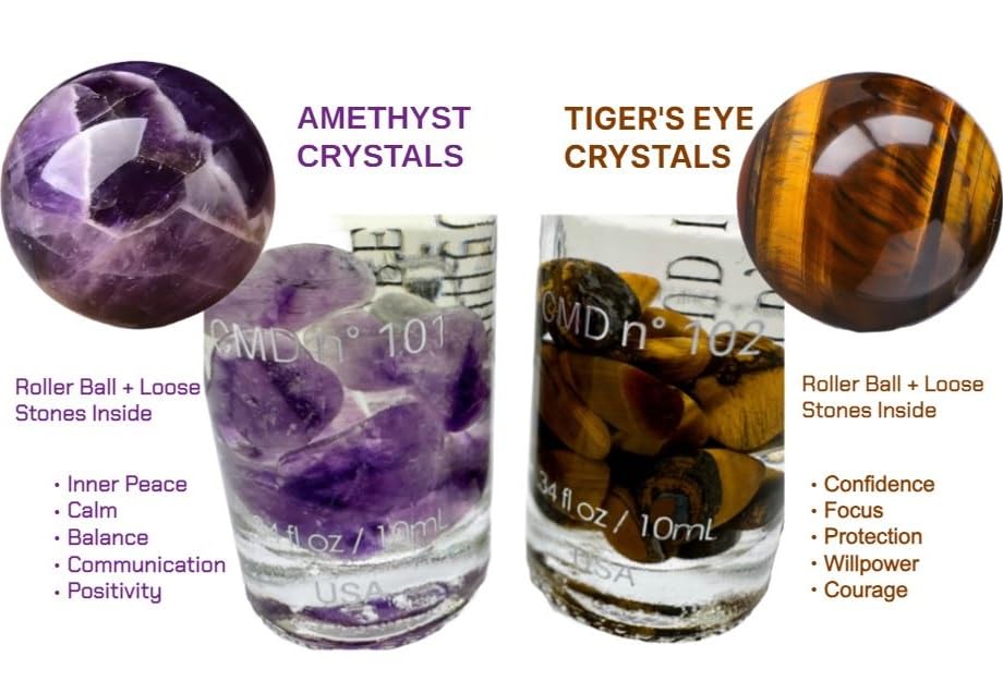 CMD Luxury Dubai Fragrance Perfume Oil Pheromones Infused, Roll On, Oud Ispahan Inspired, Natural Tigers Eye Crystal Rollerball, EDP Body Oil Roller Beauty & Personal Care CERTIFIED MOISSANITE DIAMONDS CMD AUTHENTIC AND EXQUISITE JEWELRY
