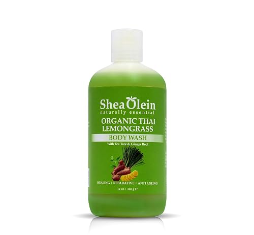 Organic Thai Lemongrass Body Wash with Tea Tree Oil & Ginger Root Extract Beauty & Personal Care SheaOlein Naturally Essential
