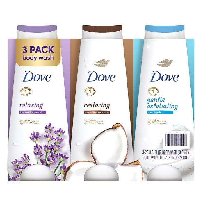Dove Relax, Exfoliate & Restore Body Wash Variety Pack, 3 pk./23 oz. Beauty & Personal Care Dove