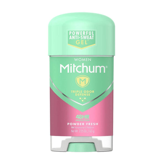 Mitchum Gel Anti-Perspirant Deodorant, Triple Odor Defense for Women, Powder Fresh, 2.25 Oz - 4 Pack Beauty and Personal Care Mitchum