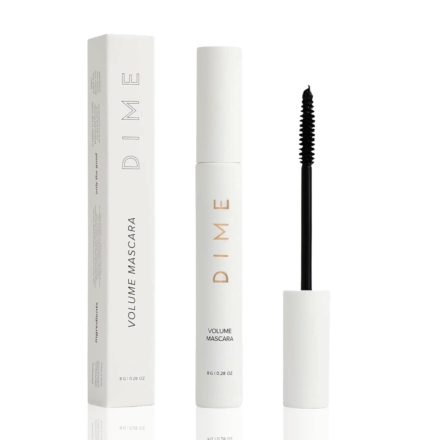 DIME Beauty Volume Mascara - Smudge-Proof Tubing Mascara for Fuller, Thicker Lashes, Adds Volume & Length, Black 0.28 oz / 8 g Beauty & Personal Care DIME