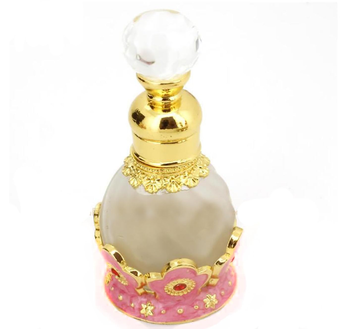 Suoirblss 0.5oz Retro Metal and Glass Perfume Bottle Refillable Empty Aromatherapy Essential Oil Bottle Beauty & Personal Care Suoirblss